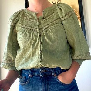 Anthropologie peasant blouse